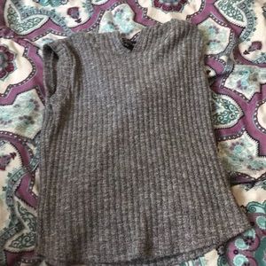 grey shirt but little thick with hoodie